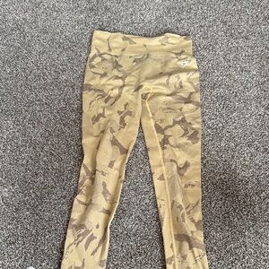 Gymshark Camo Yellow Leggings
